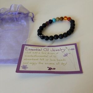 Essential Oil Bracelet with Multicolor Beads